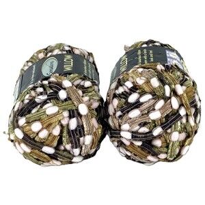Sensations WILLOW Ribbon Yarn -  Lot of 2 - 50g - Nylon/Rayon - Green Willow